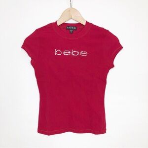 Bebe sport, red, BB logo short sleeve T-shirt ❤️